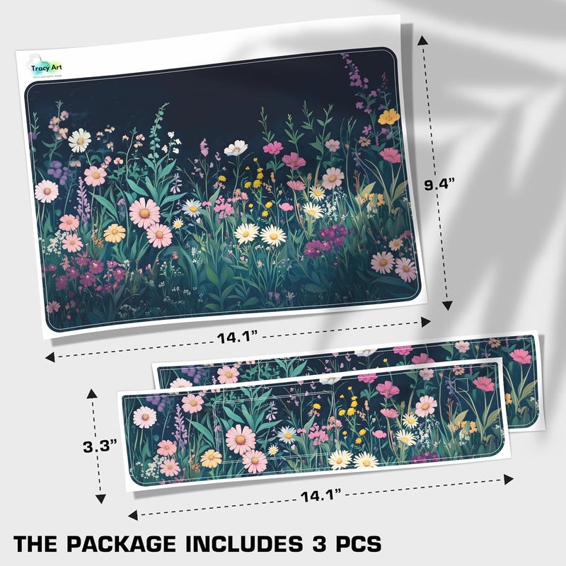 TracyArt Laptop Skin Decal HP 15.6" - Botanical, Laptop Cover Sticker, No Cutting Required, No Bubble, Waterproof, Scratch Resistant - Including Wide Screen and Wrist Pad - Image 2